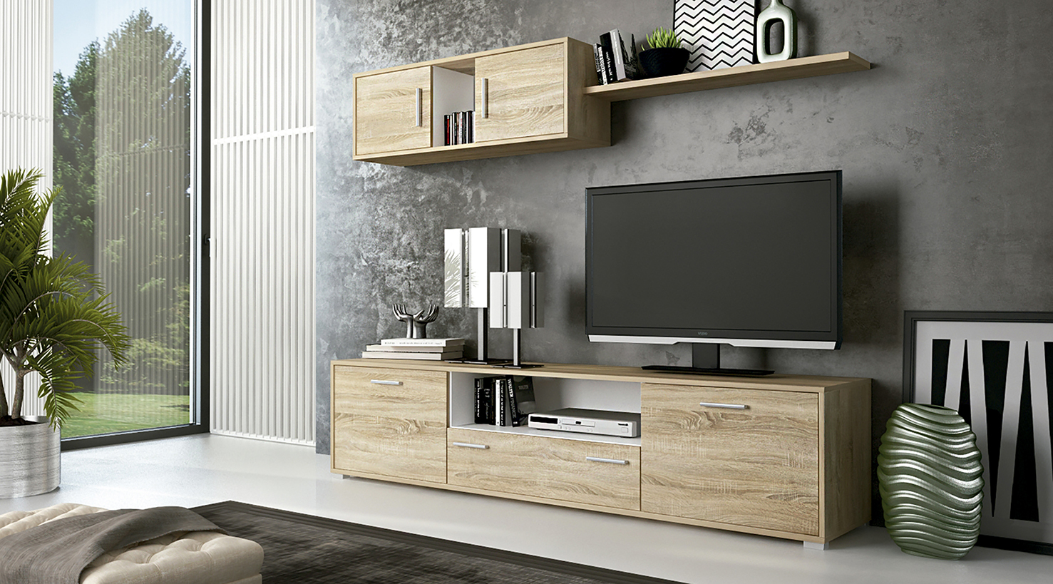 Composición Salón Mod. Dimas Cambria/Blanco