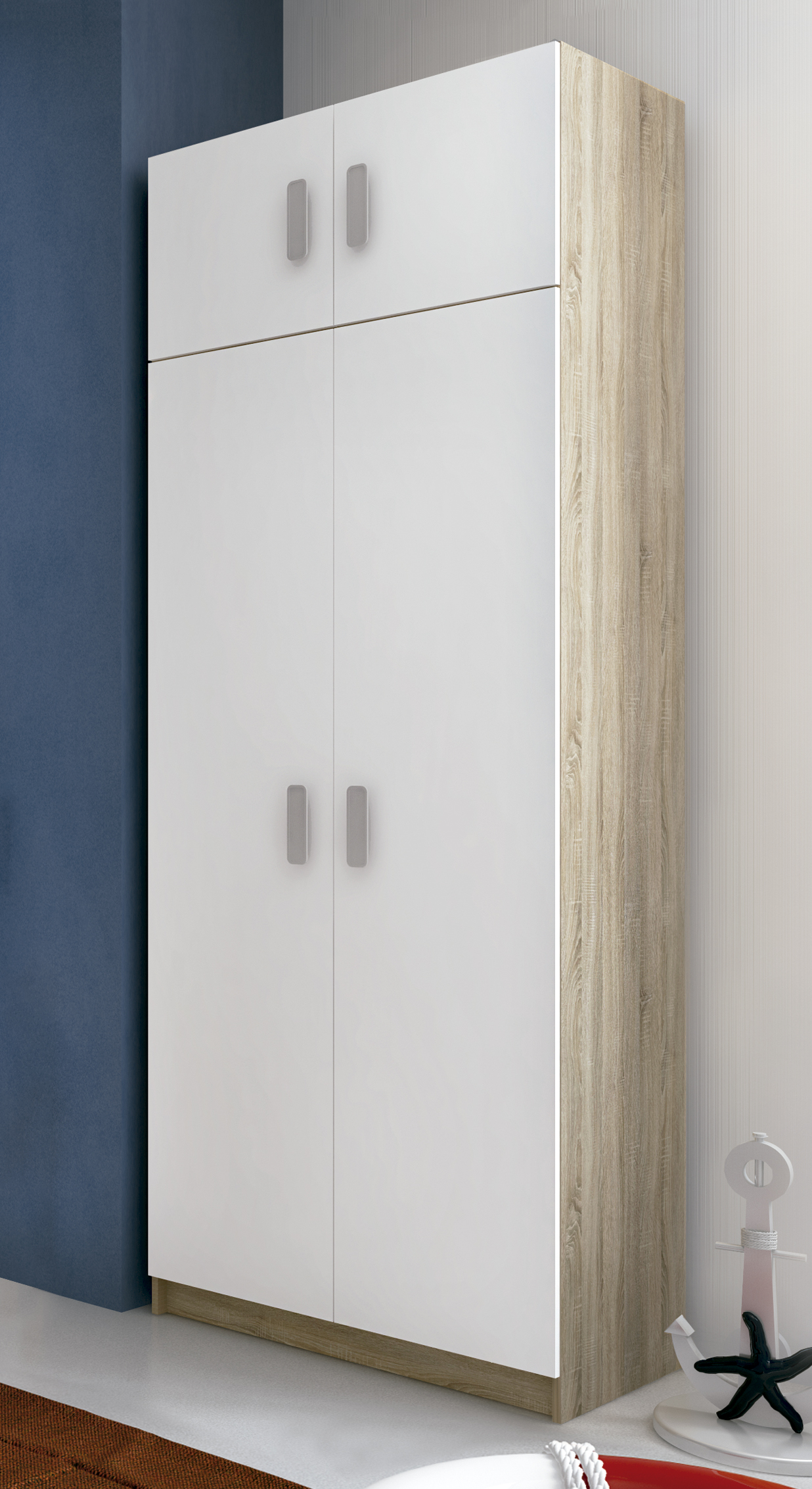 Armario 2 puertas Champion Cambrian/Blanco - Imagen 2