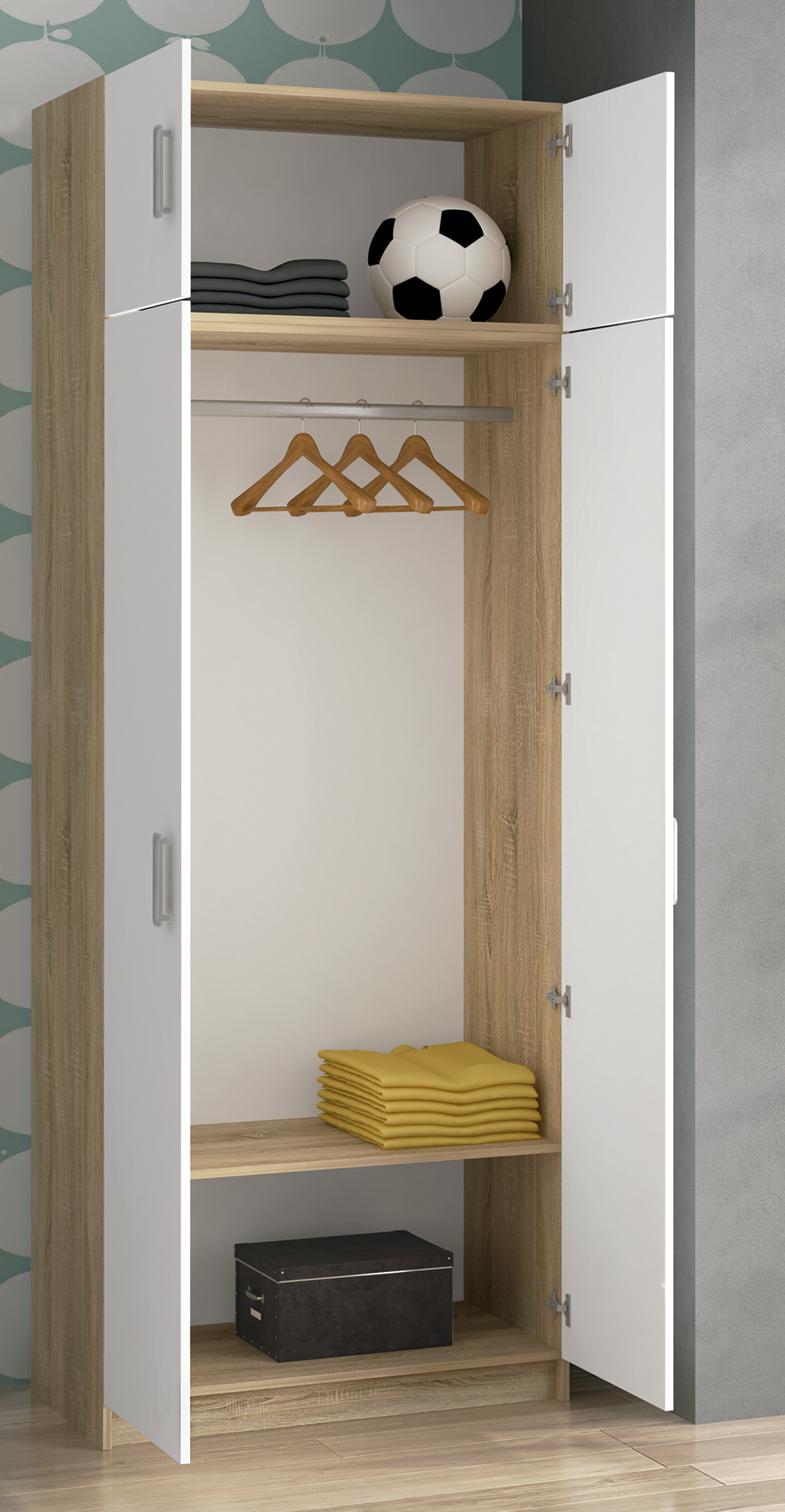 Armario 2 puertas Champion Cambrian/Blanco - Imagen 3