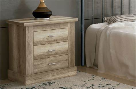 Mesita de noche 3 cajones Chellen Cañon - Imagen 2