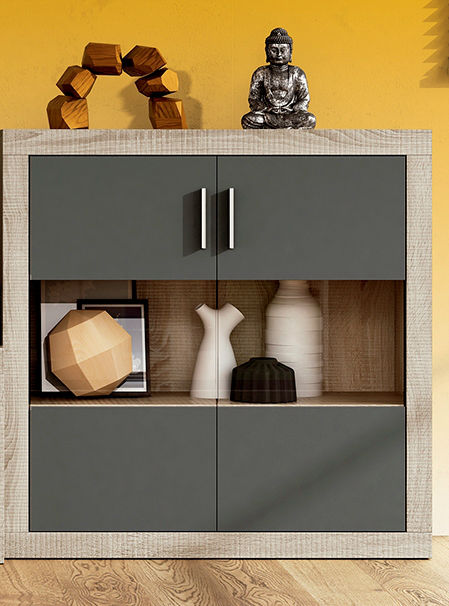 Bodeguero 2 puertas Mod. Lara Cambrian/Grafito