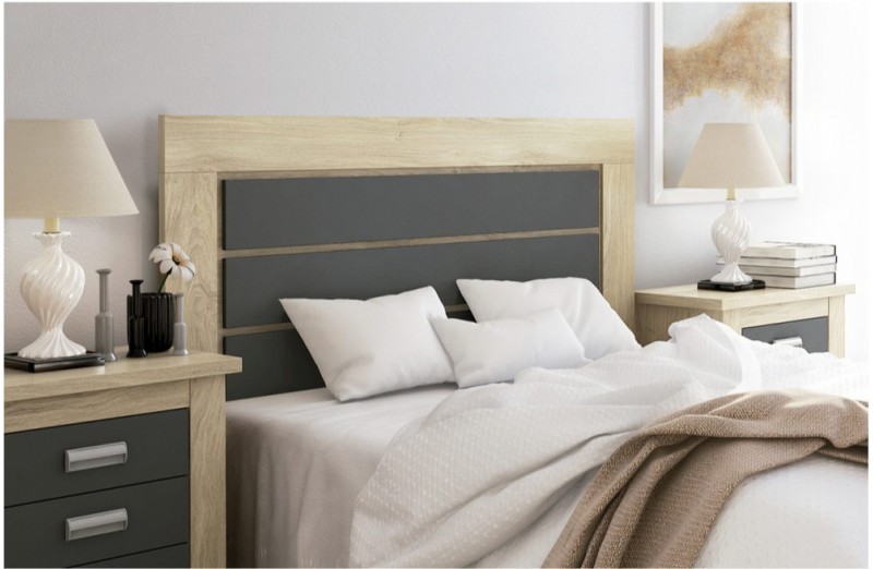 Cabecero con patas Roncal 160cm Roble/Grafito