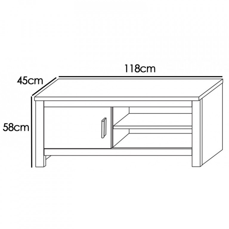 Mueble bajo TV Roncal 1 puerta Anderson/Roble - Imagen 2