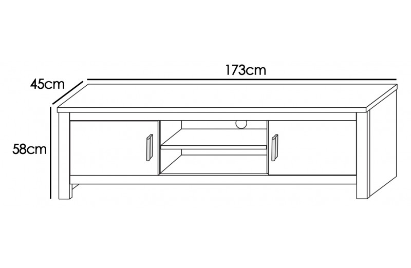 Mueble bajo TV Roncal 2 puertas Anderson/Roble - Imagen 2