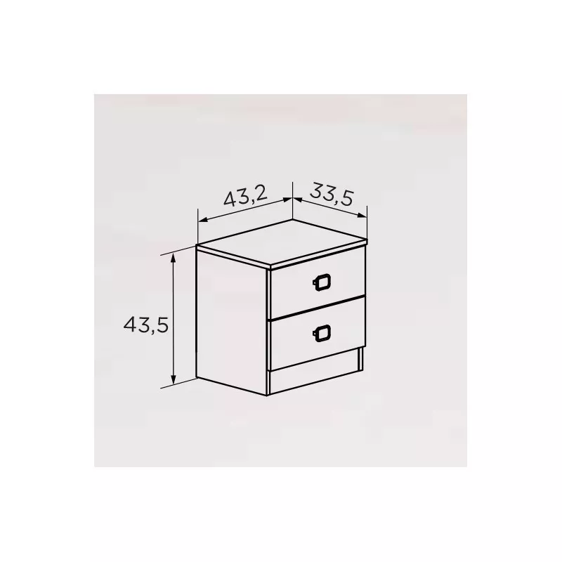 Mesita de noche Champion Cambrian/Blanco - Imagen 3