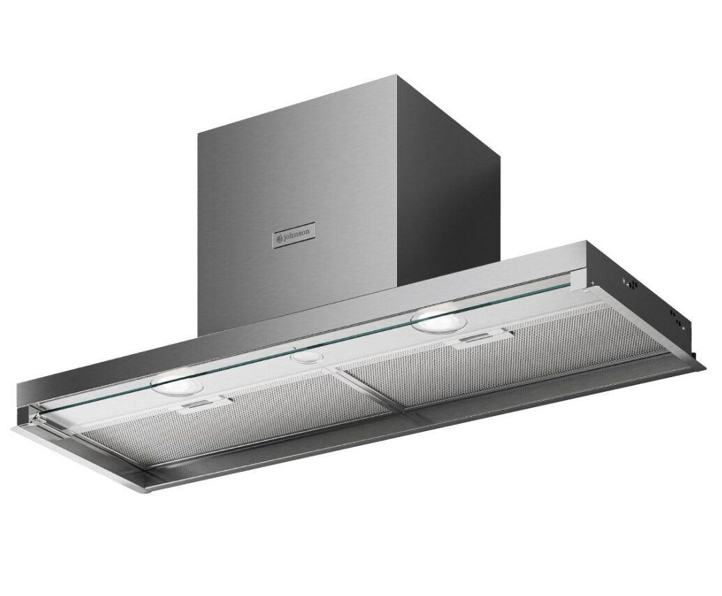 Campana de encastre 90 cm Inox y Cristal