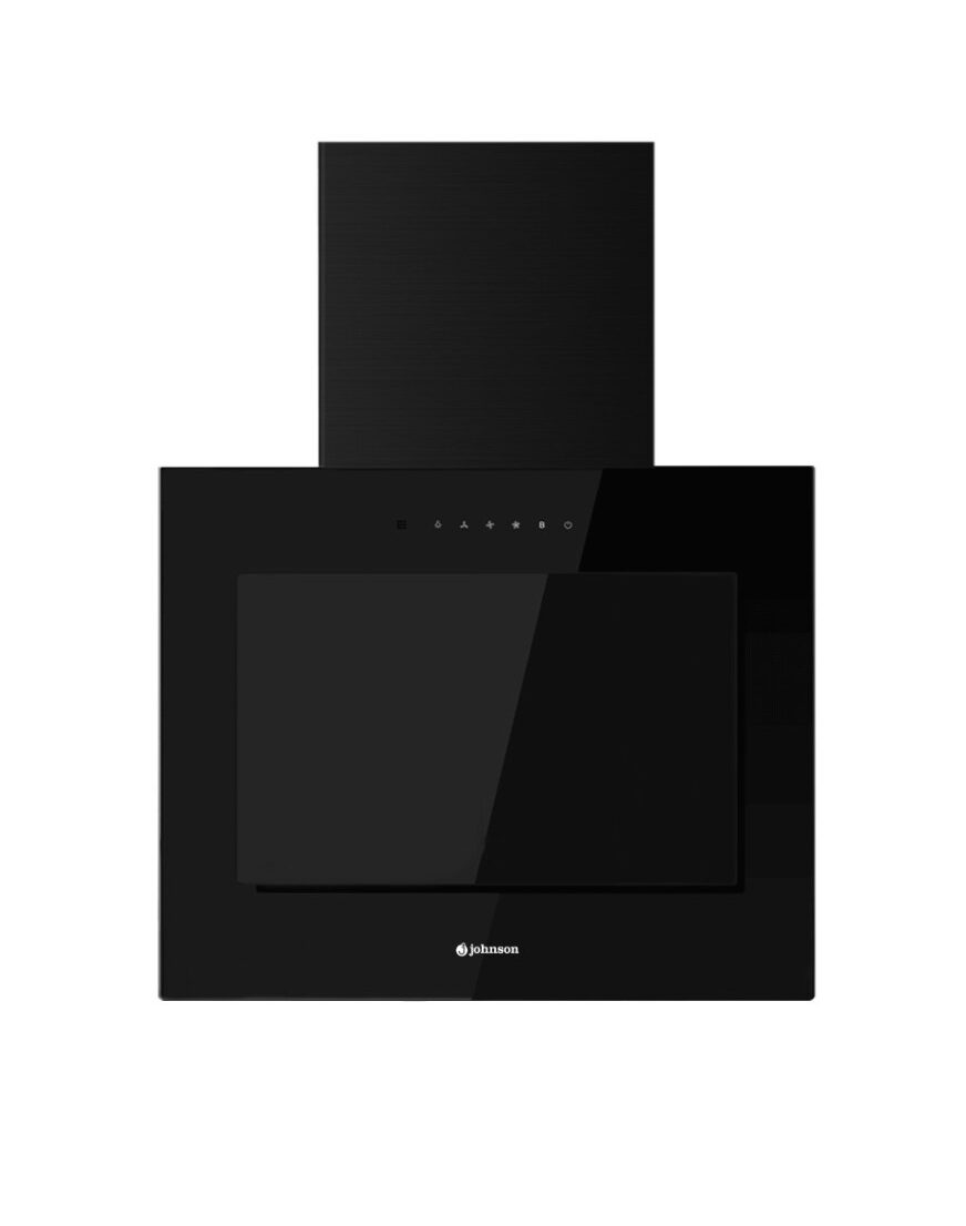 Campana de pared inclinada 60 cm Cristal Negro