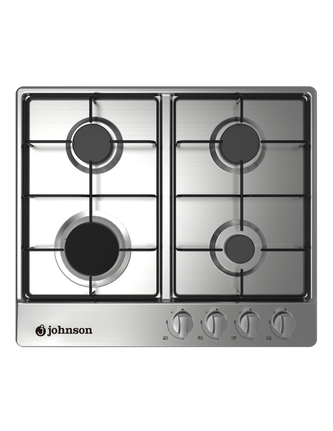 Encimera de gas 60 cm 4 fuegos inox