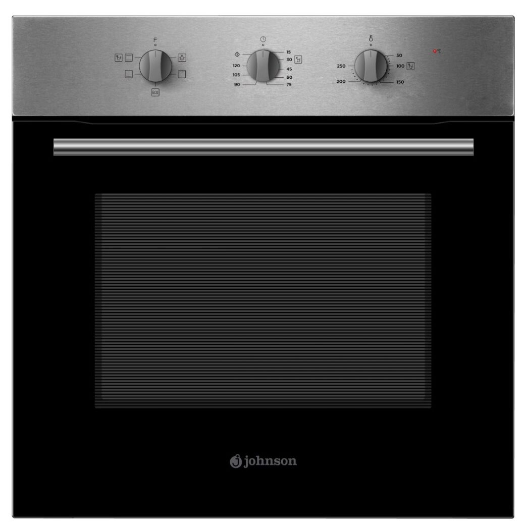 Horno 4 funciones y AquaClean Inox y Cristal Negro JOHNSON