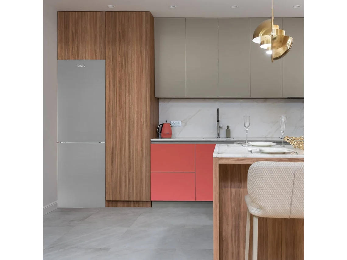 Combi 185cm No Frost E Inox Becken - Imagen 2