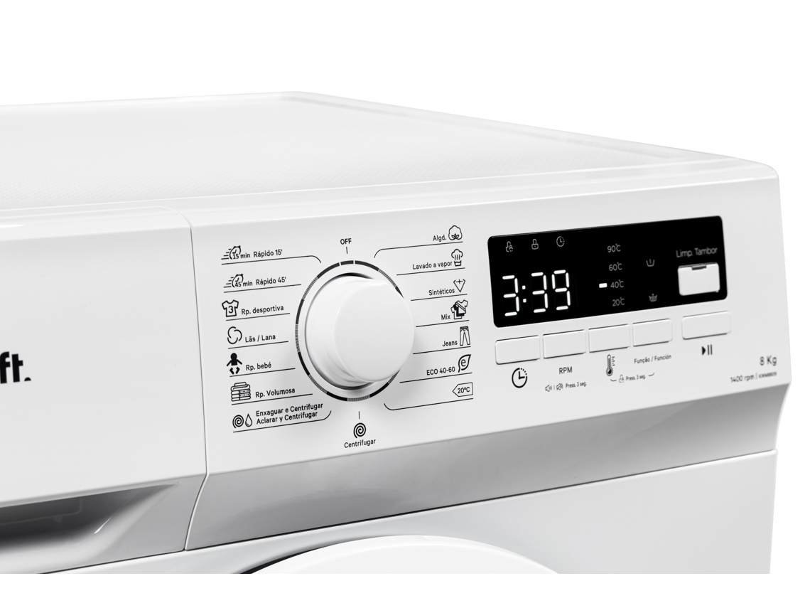 Lavadora 9kg 1400rpm A KUNFT - Imagen 3