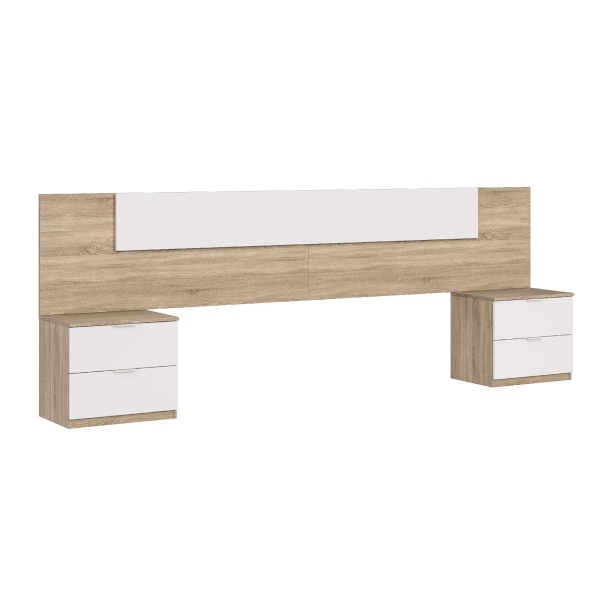 Conjunto cabecero + 2 mesitas de noche Alaya