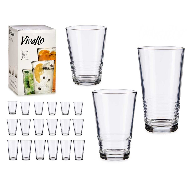 Set 18 vasos LINEAS