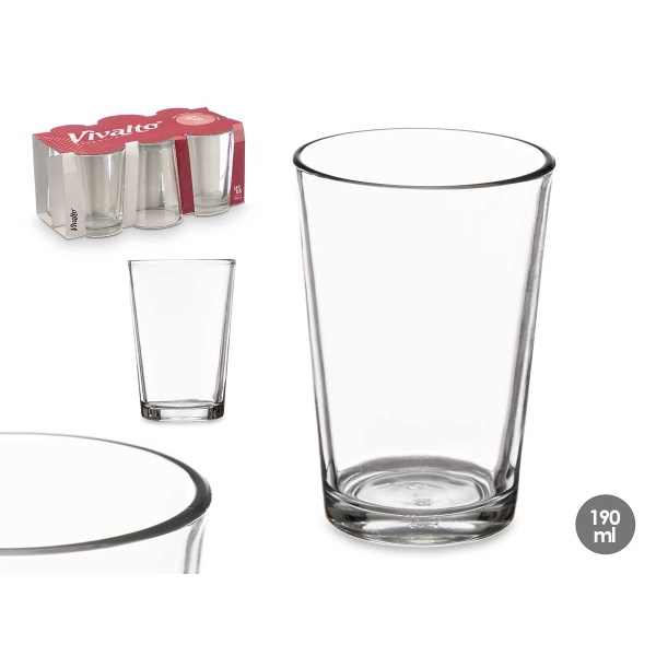 Set 6 vasos Lisos 190 ml