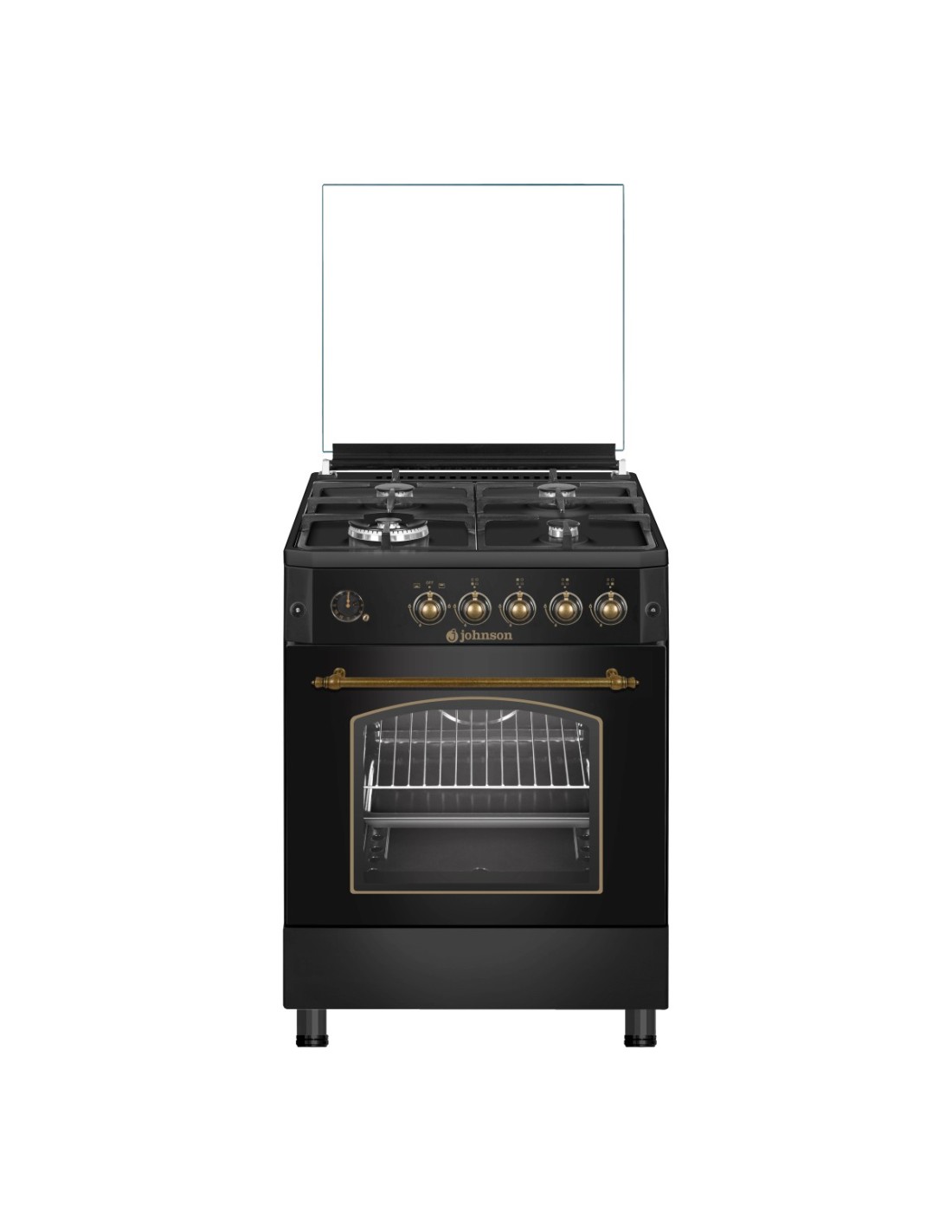 Cocina de gas 60 cm Rústica Negra JOHNSON