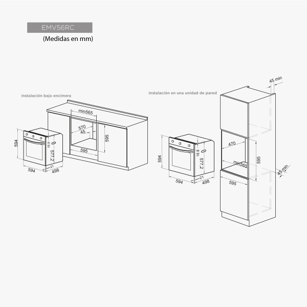 Horno 7 funciones estilo rústico Crema EAS