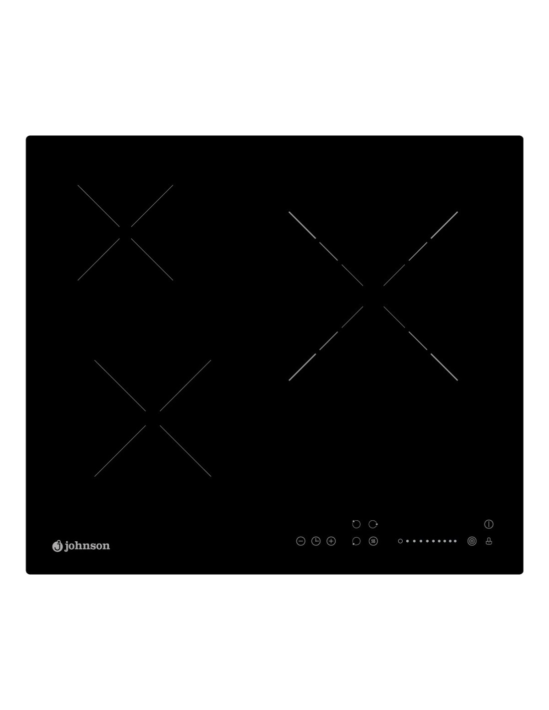 Vitrocerámica 60 cm 3 zonas de cocinado JOHNSON