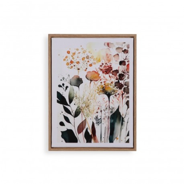 Lienzo flores en acuarela 30×40