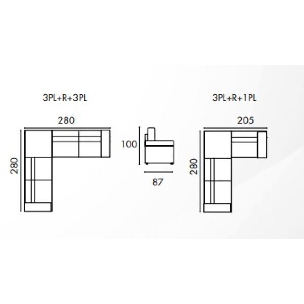 Chaiselongue Esquinero Noah