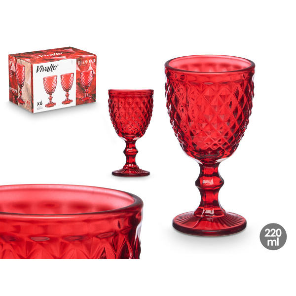 Copa diamante roja 220 ml