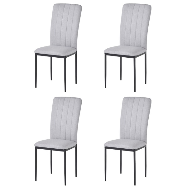 Pack 4 sillas trenton gris ceniza