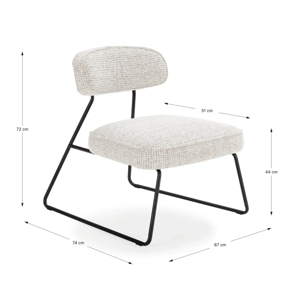 Silla Elon Blanco/Beig